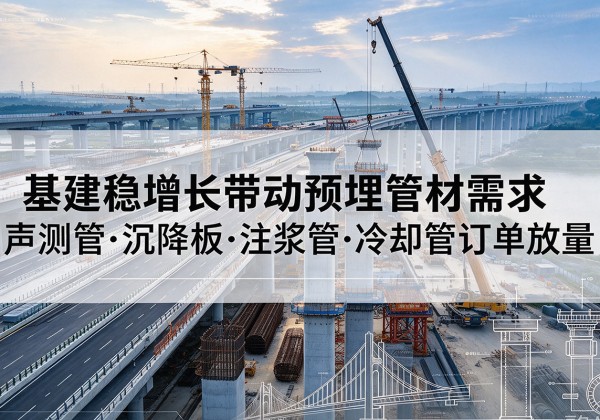 环翠基建稳增长带动预埋监测管材需求，声测管、沉降板、注浆管订单持续放量