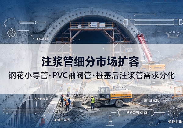 环翠注浆管细分市场扩容，隧道钢花小导管、PVC 袖阀管、桩基后注浆管需求分化